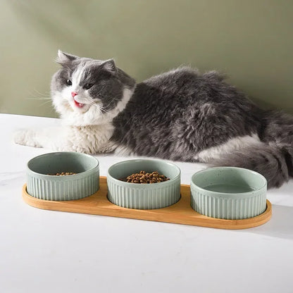 Nordic Ceramic Pet Bowl Set