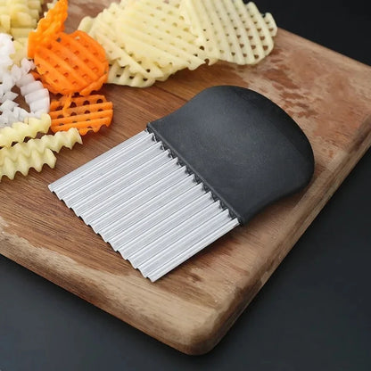 Potato Chip Slicer Crinkle Wavy Kitchen Knife