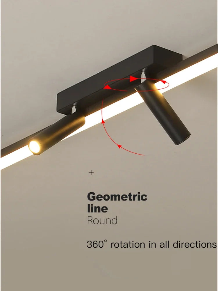 Modern LED Chandelier With Spotlights